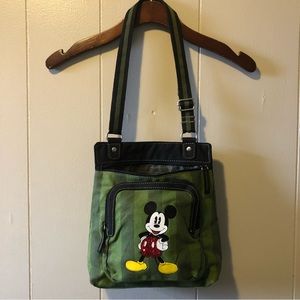 MICKEY MOUSE PURSE Green Striped